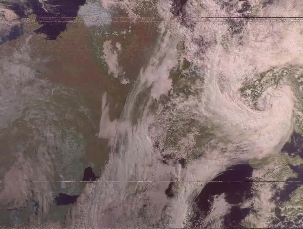 a satellite image of the Earth, showing lots of clouds